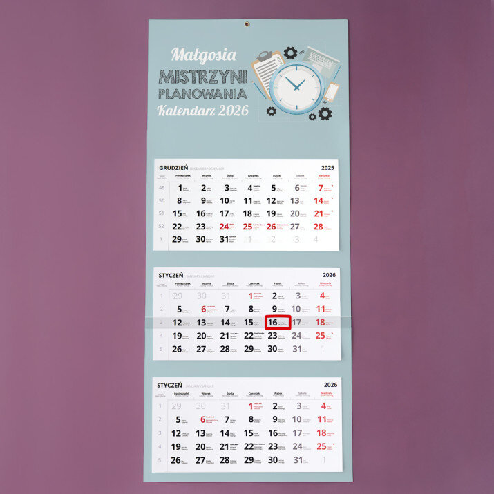 Mistrzyni planowania - Kalendarz trójdzielny
