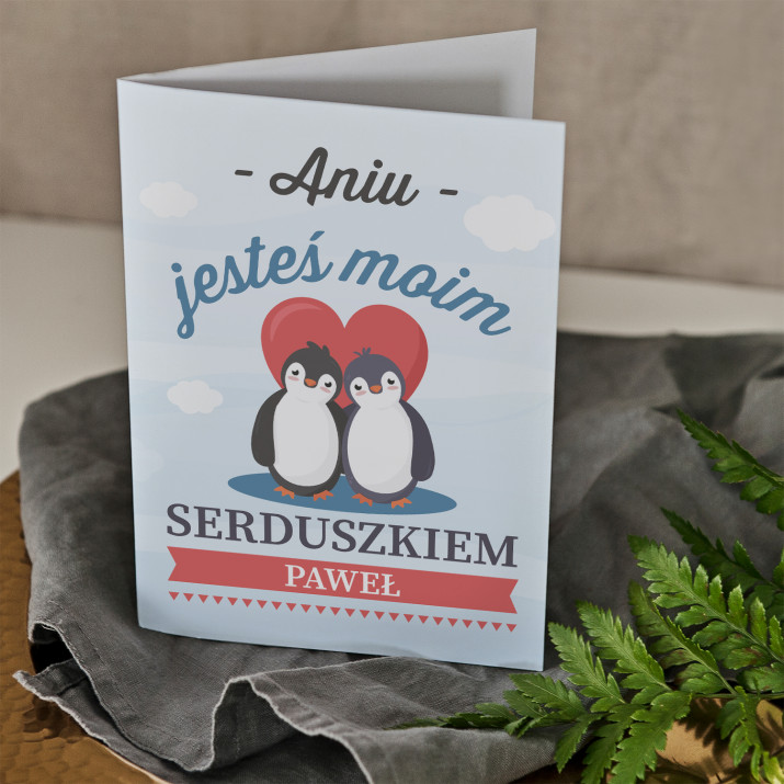 Moje serduszko - kartka z życzeniami Moje serduszko - kartka z życzeniami