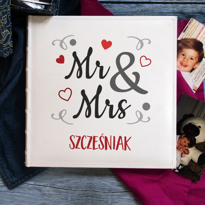 Mr&Mrs - Personalizowany Album na zdjęcia Mr&Mrs - Personalizowany Album na zdjęcia