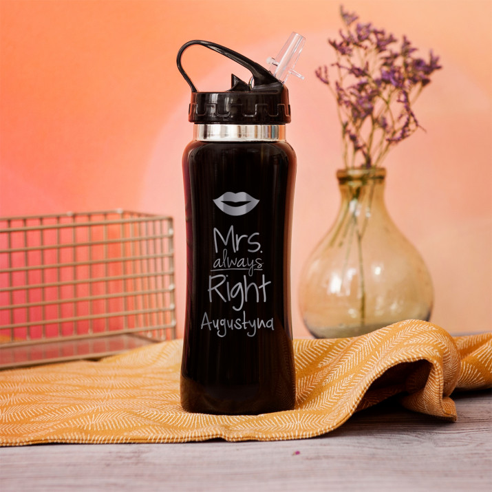 Mrs Always Right - bidon z grawerem