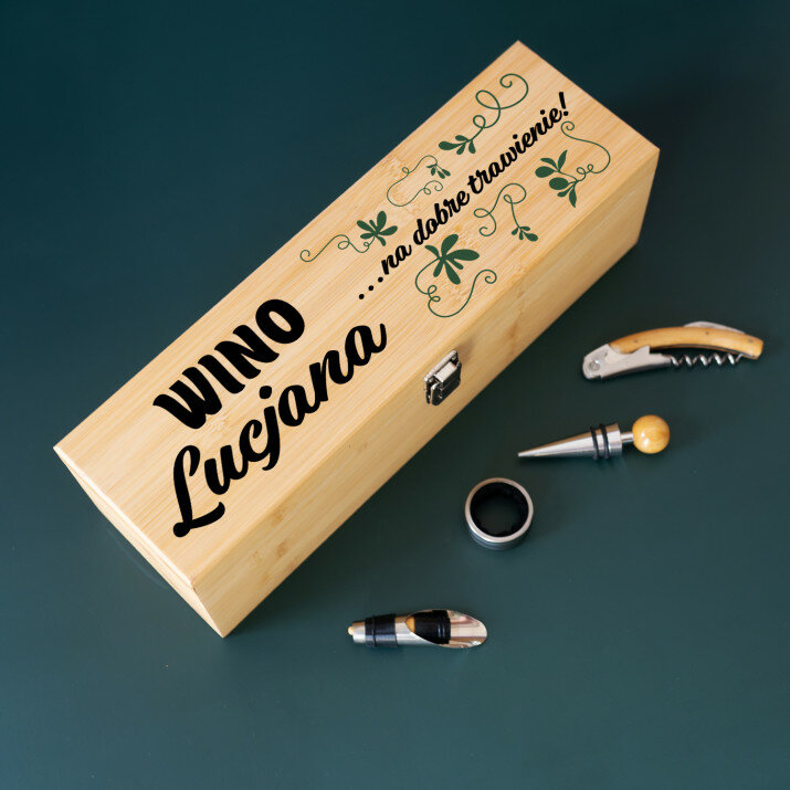 Na dobre trawienie - Skrzynka na wino z akcesoriami Na dobre trawienie - Skrzynka na wino z akcesoriami