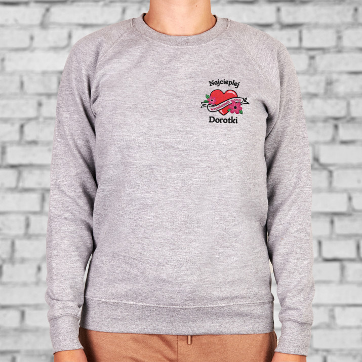 Najcieplej w ramionach mamy - Bluza damska bez kaptura Najcieplej w ramionach mamy - Bluza damska bez kaptura