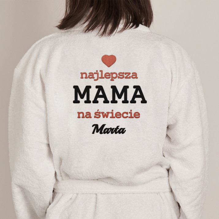 Najlepsza mama - Szlafrok biały damski