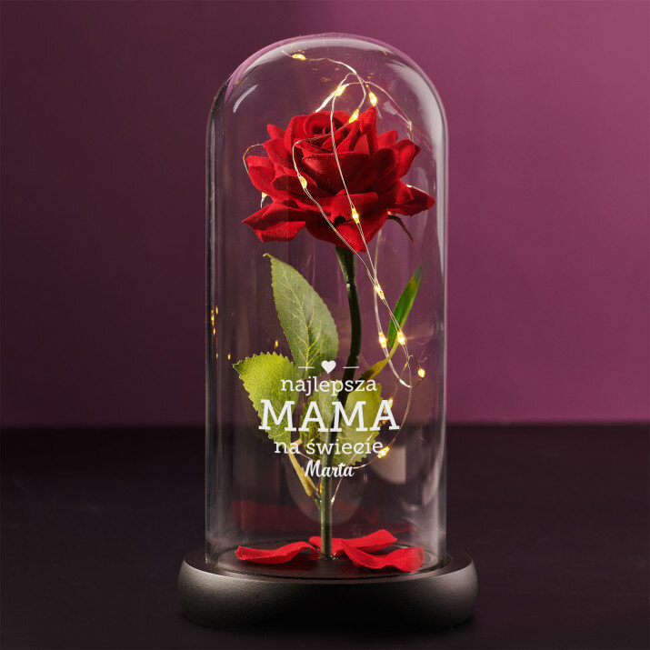 Najlepsza mama - Wieczna róża w szkle