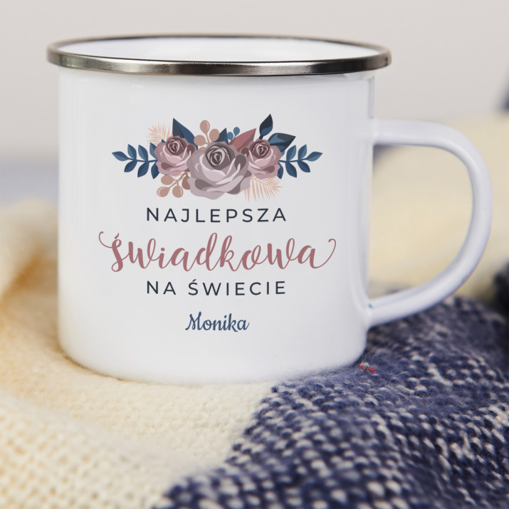 Najlepsza świadkowa - Kubek emaliowany