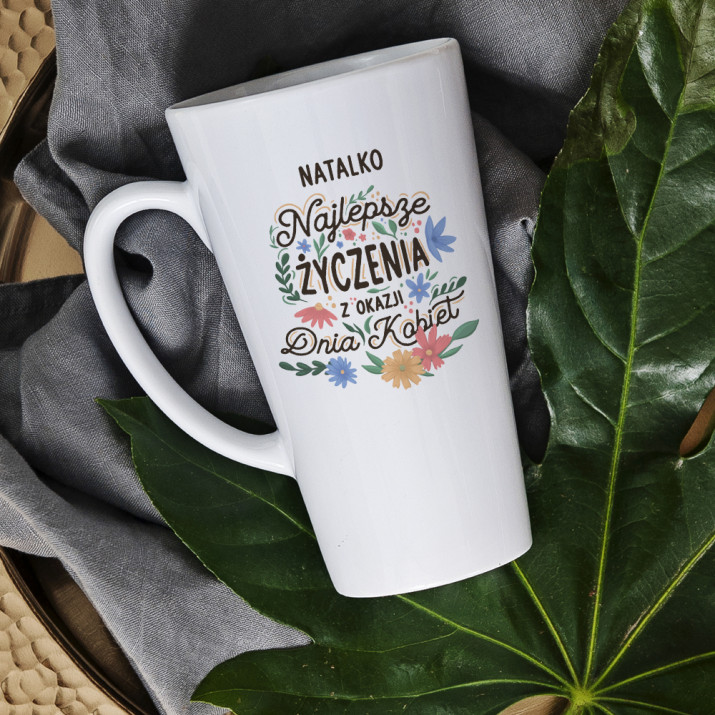 Najlepsze życzenia na dzień kobiet - Personalizowany Kubek Najlepsze życzenia na dzień kobiet - Personalizowany Kubek