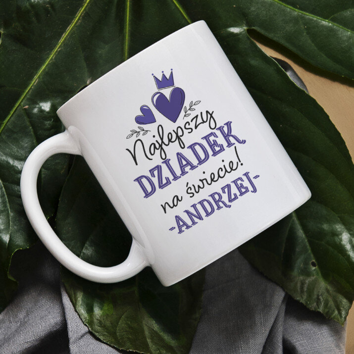 Najlepszy dziadek serca - kubek personalizowany
