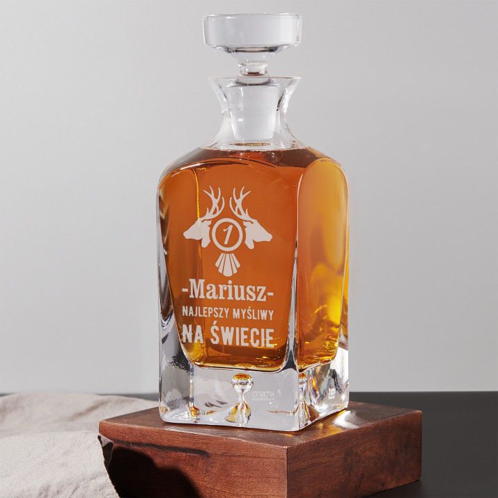 Najlepszy myśliwy - grawerowana karafka do whisky Najlepszy myśliwy - grawerowana karafka do whisky