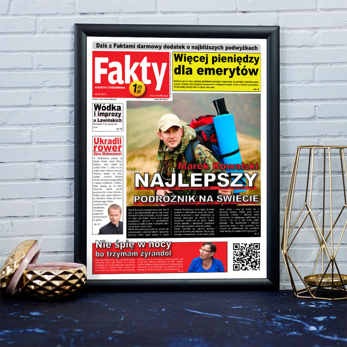 Najlepszy Podróżnik na Świecie - Okładka Gazety