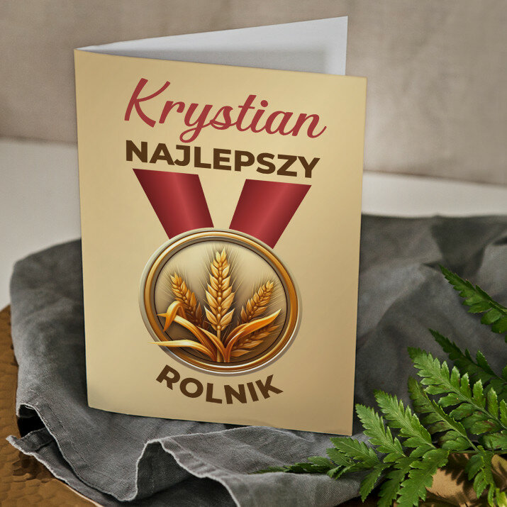 Najlepszy rolnik - kartka z życzeniami