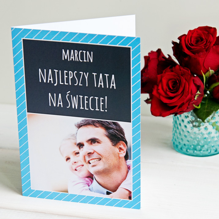 Najlepszy tata - kartka z życzeniami