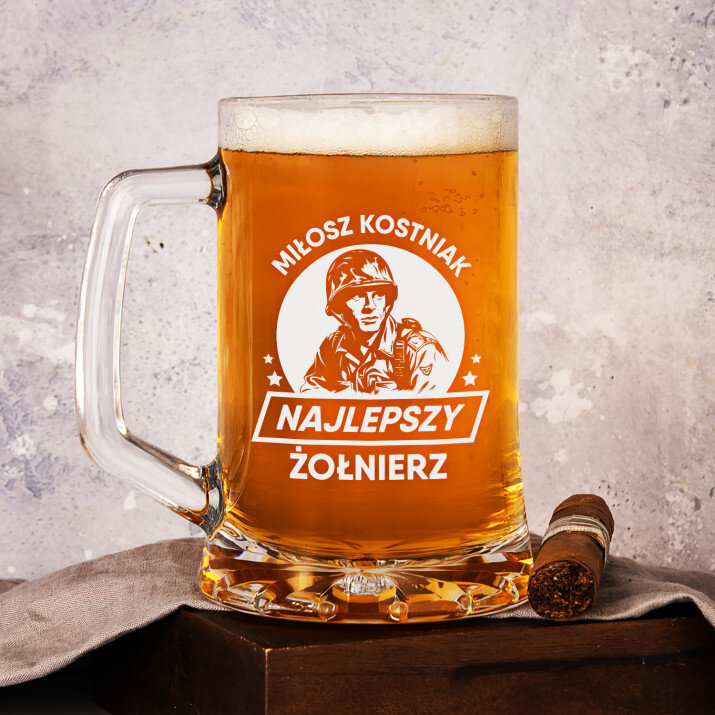 Najlepszy żołnierz - Personalizowany Kufel