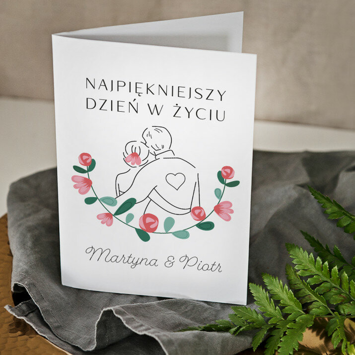 Najpiękniejszy dzień w życiu - kartka z życzeniami Najpiękniejszy dzień w życiu - kartka z życzeniami