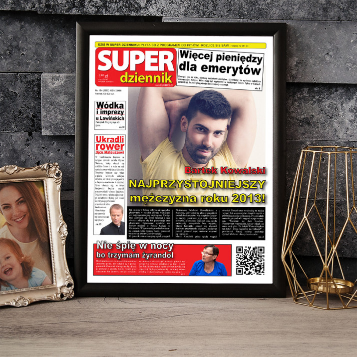 Najprzystojniejszy Mężczyzna na Świecie - Okładka Gazety