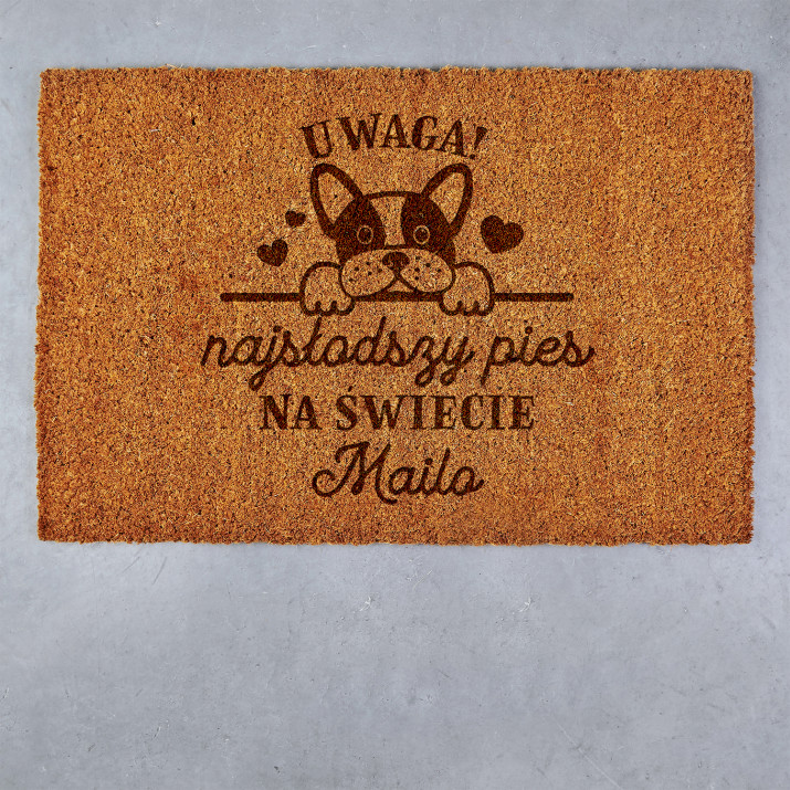 Najsłodszy pies na świecie - Wycieraczka Kokosowa