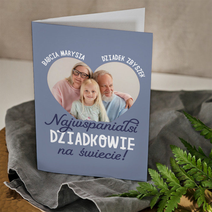 Najwspanialsi dziadkowie - kartka z życzeniami
