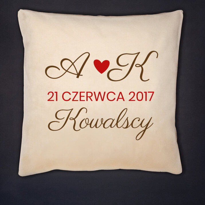 Nasza data - Poduszka dekoracyjna Nasza data - Poduszka dekoracyjna