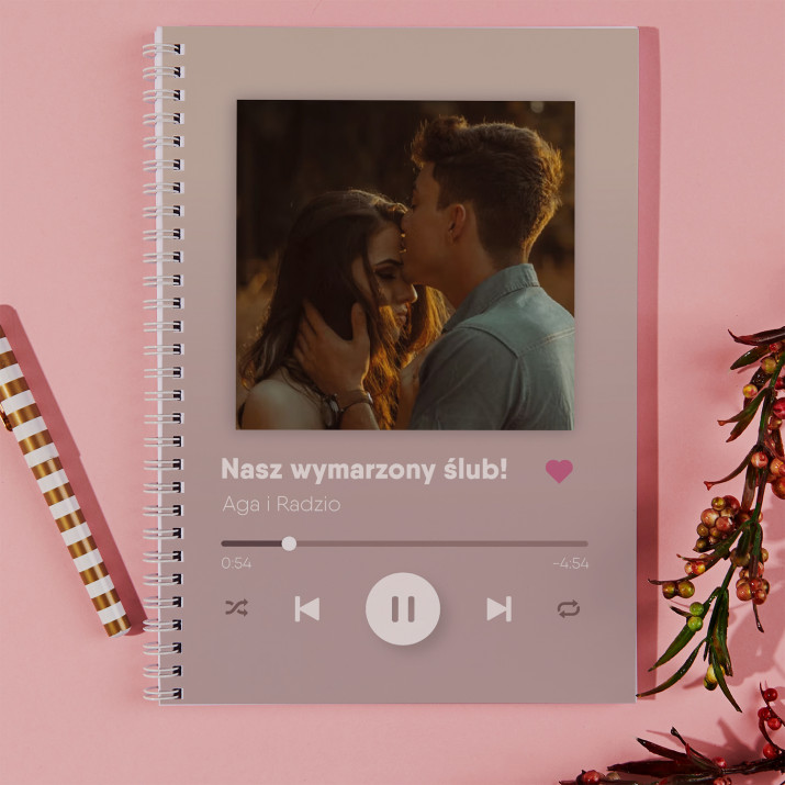 Nasza piosenka spotify - Planer ślubny na spirali Nasza piosenka spotify - Planer ślubny na spirali