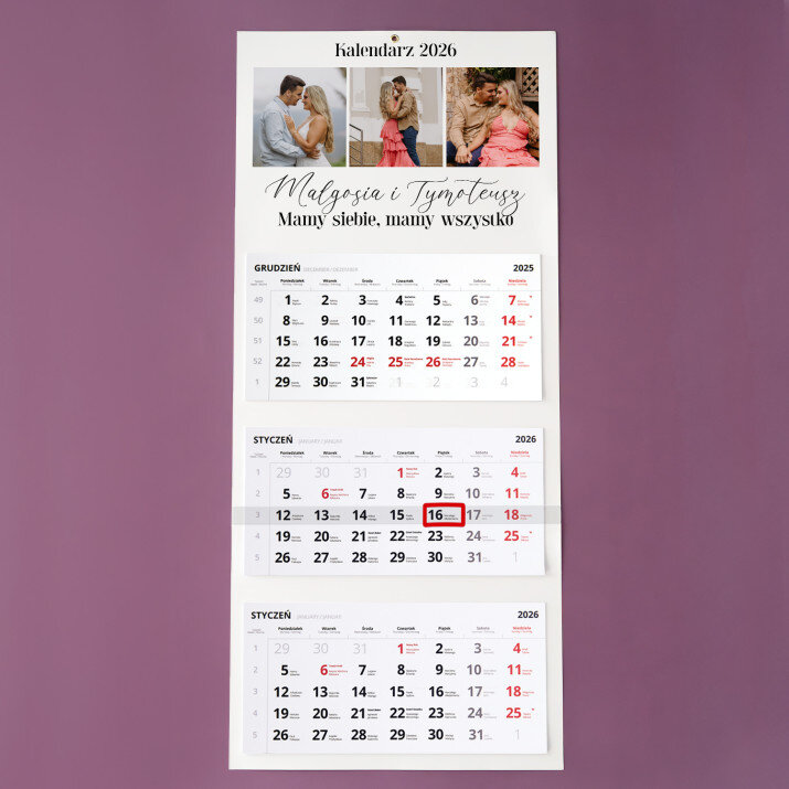 Nasze chwile - Kalendarz trójdzielny