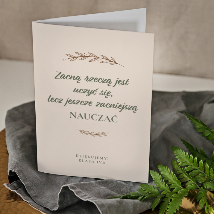 Nauczanie - kartka z życzeniami