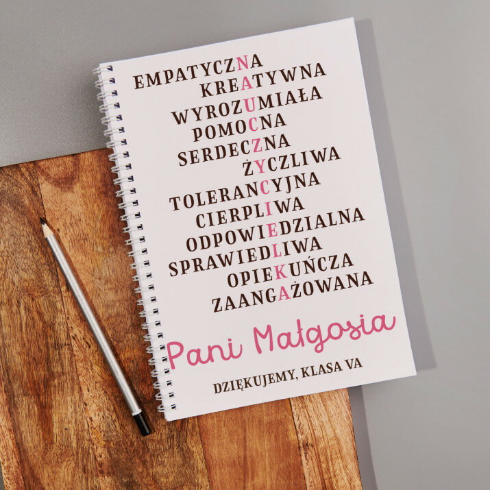 Nauczycielka cechy - Planer na spirali dla nauczyciela Nauczycielka cechy - Planer na spirali dla nauczyciela