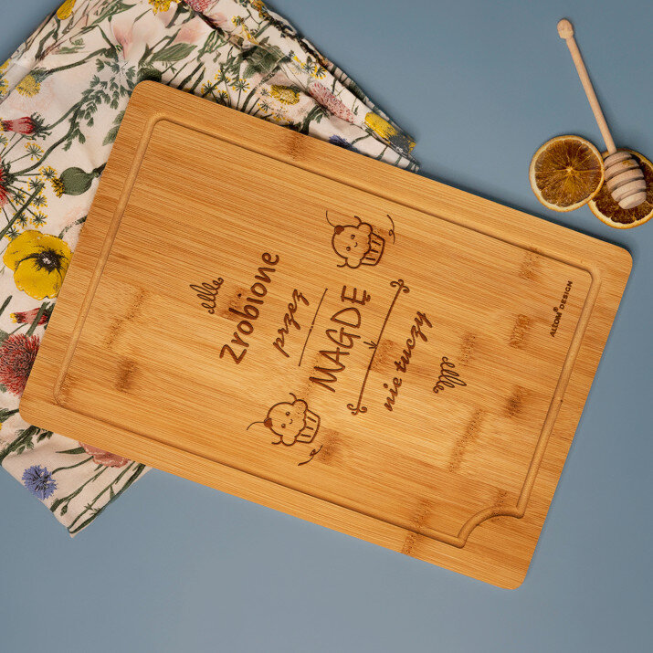 Nie tuczy - deska do krojenia z grawerem