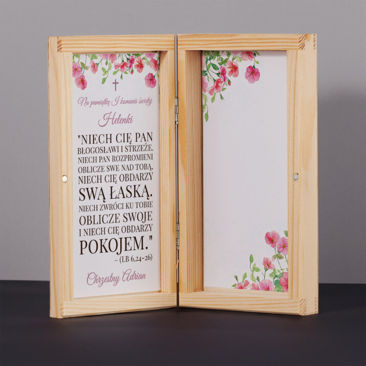 Niech Cię Pan błogosławi komunia - Drewniane pudełko na pieniądze Niech Cię Pan błogosławi komunia - Drewniane pudełko na pieniądze