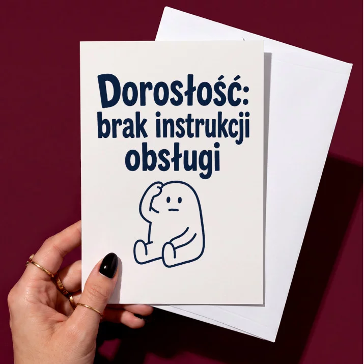 Kartka z Życzeniami Na Osiemnastkę Dla Mężczyzny: Ironiczna Dorosłość