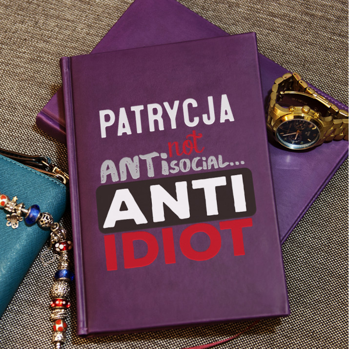 Not antisocial - notatnik A5 z nadrukiem