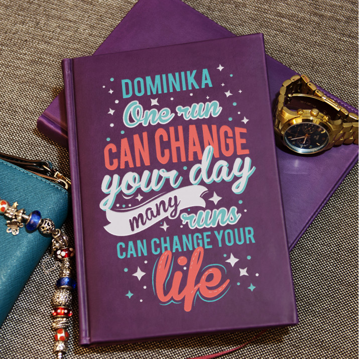 One run can change your day - notatnik A5 z nadrukiem