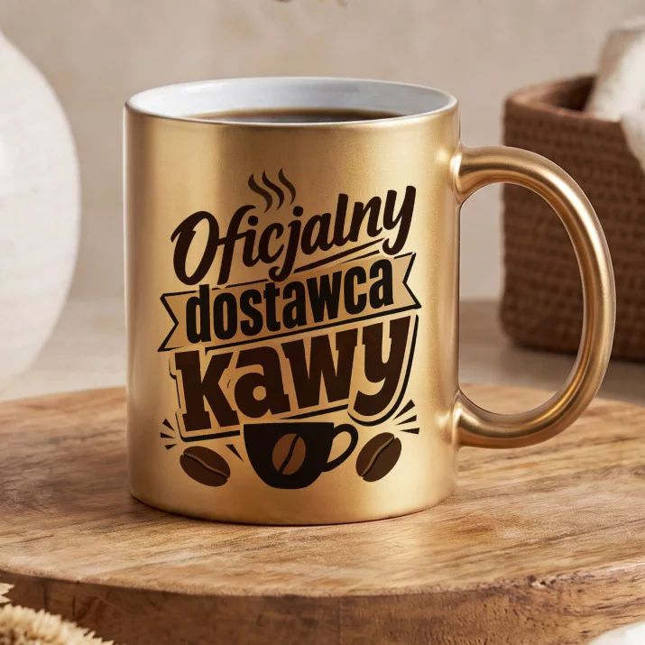 Złoty Kubek Dla Współpracownika Prezent Dla Mężczyzny: Kawa W Biurze Złoty Kubek Dla Współpracownika Prezent Dla Mężczyzny: Kawa W Biurze