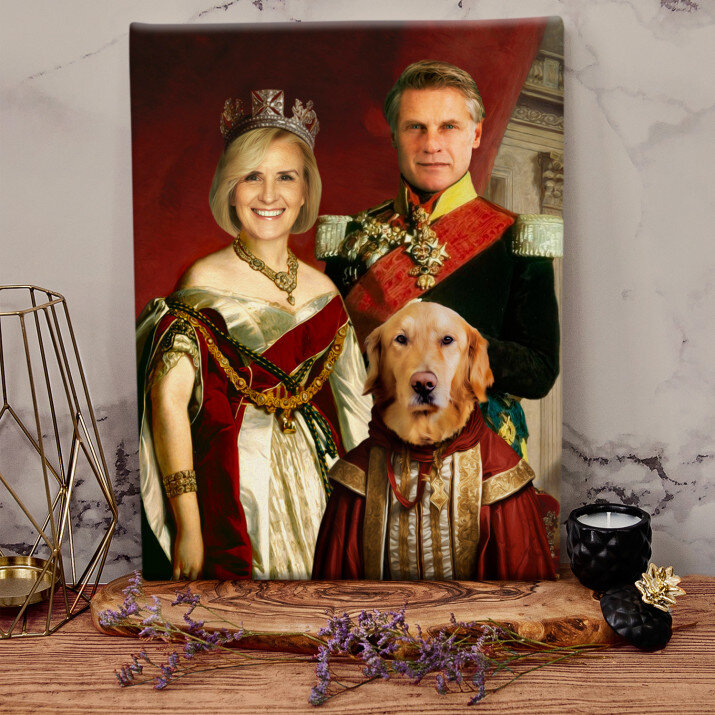 Para królewska ze zwierzakiem - Królewski portret Para królewska ze zwierzakiem - Królewski portret