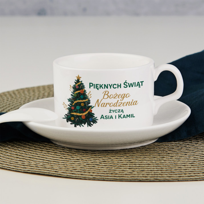 Pięknych Świąt - Filiżanka ze spodkiem