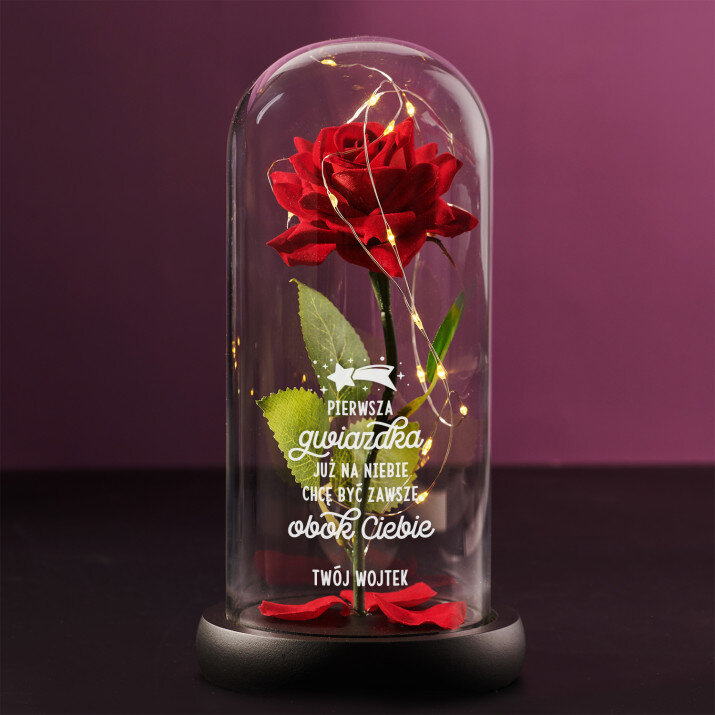Pierwsza gwiazdka już na niebie - Wieczna róża w szkle Pierwsza gwiazdka już na niebie - Wieczna róża w szkle