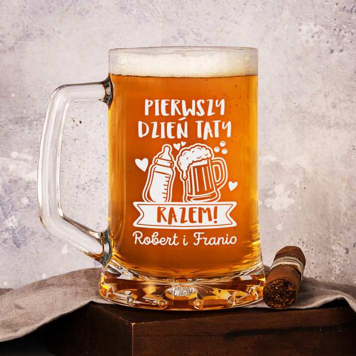 Pierwszy dzień taty razem - Personalizowany Kufel Pierwszy dzień taty razem - Personalizowany Kufel