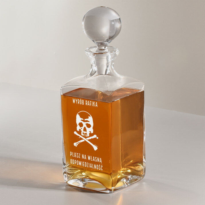 Pijesz na własną odpowiedzialność - grawerowana karafka do whisky