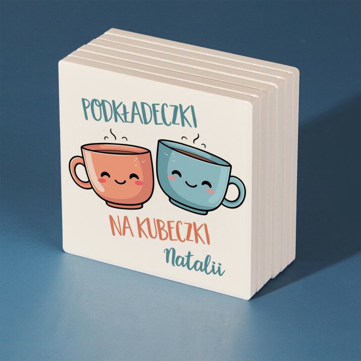 Podkładeczki na kubeczki - Podkładki ceramiczne pod kubek