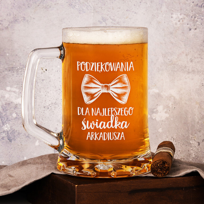 Podziękowania dla najlepszego świadka - Personalizowany Kufel