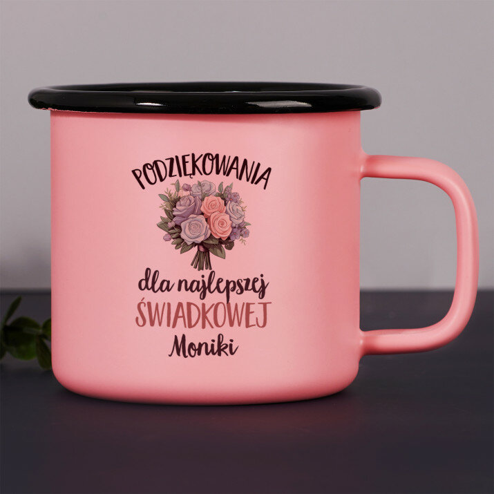 Podziękowania dla najlepszej świadkowej - Kubek emaliowany Podziękowania dla najlepszej świadkowej - Kubek emaliowany