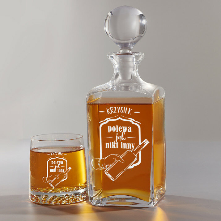 Polewa jak nikt inny - Zestaw Grawerowana Karafka I Szklanki Do Whisky