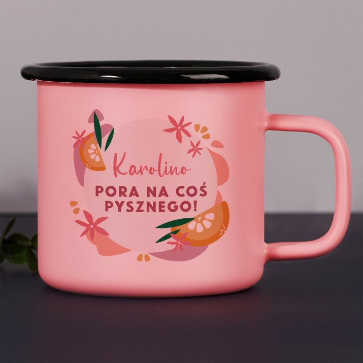 Pora na coś pysznego - Kubek emaliowany