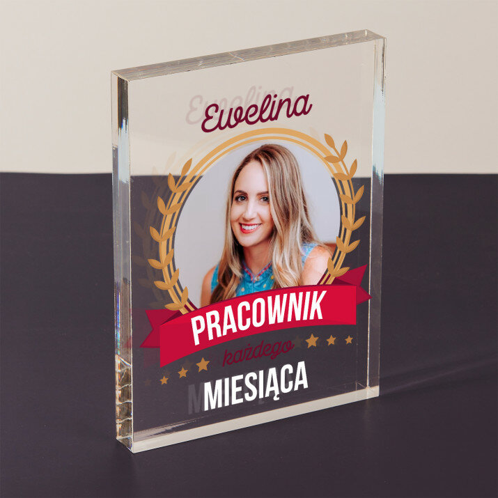 Pracownik miesiąca - Blok akrylowy z nadrukiem