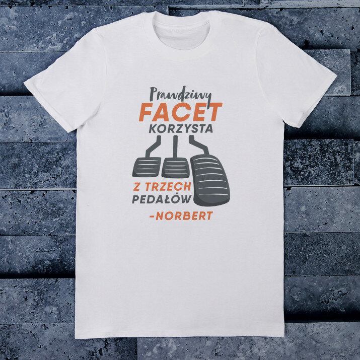 Prawdziwy facet - Koszulka męska z nadrukiem