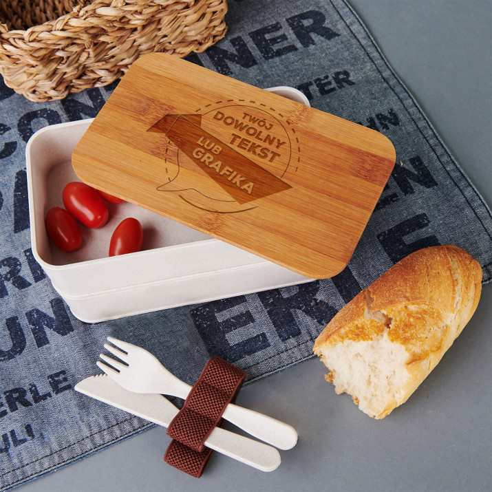 Projekt własny - Bambusowy Lunchbox z grawerem