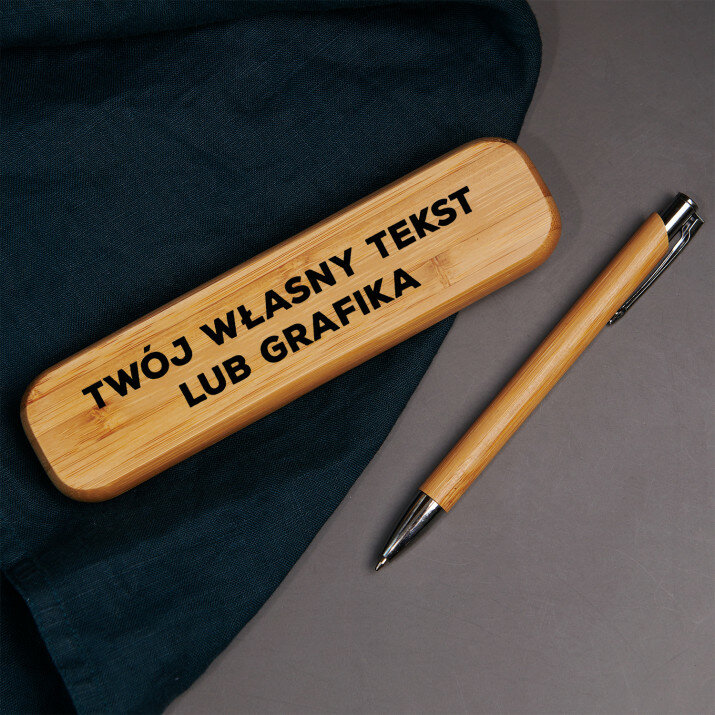 Projekt własny - Długopis w drewnianym etui Projekt własny - Długopis w drewnianym etui