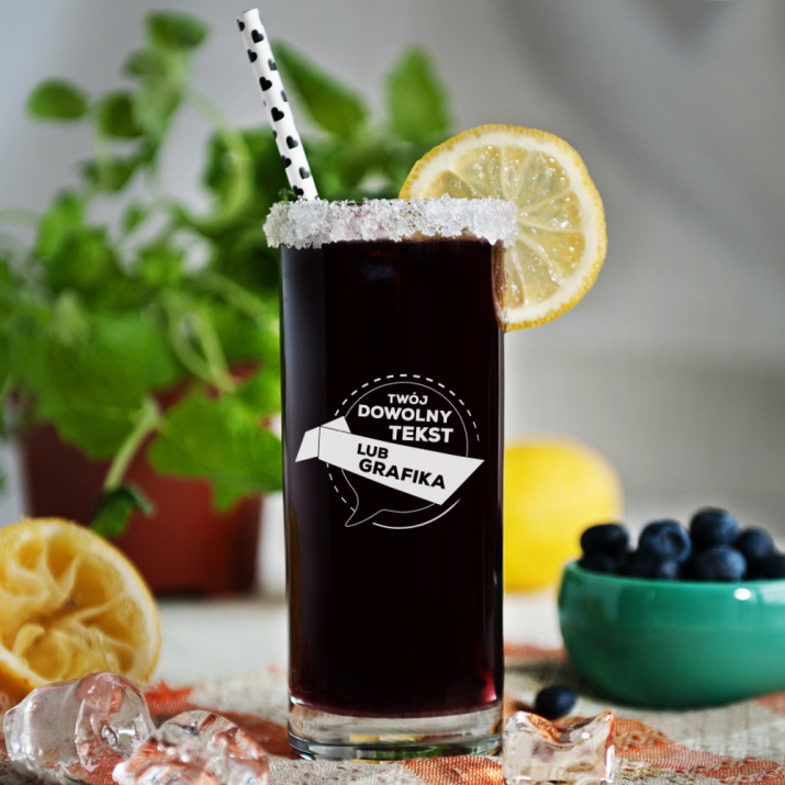 Projekt własny - Grawerowana szklanka do drinków