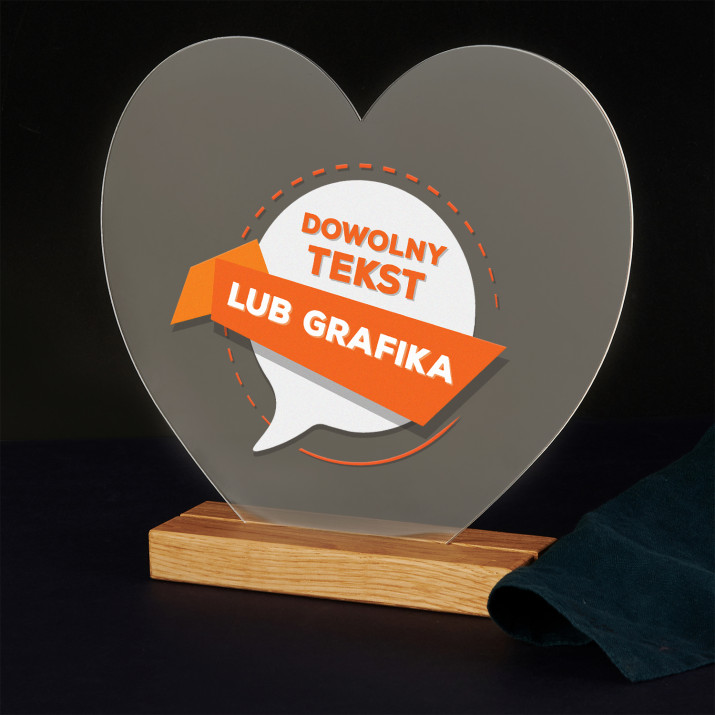 Projekt własny  - Wydruk na szkle akrylowym serce