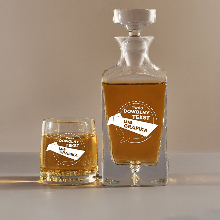 Projekt własny - Zestaw Grawerowana Karafka I Szklanki Do Whisky Projekt własny - Zestaw Grawerowana Karafka I Szklanki Do Whisky