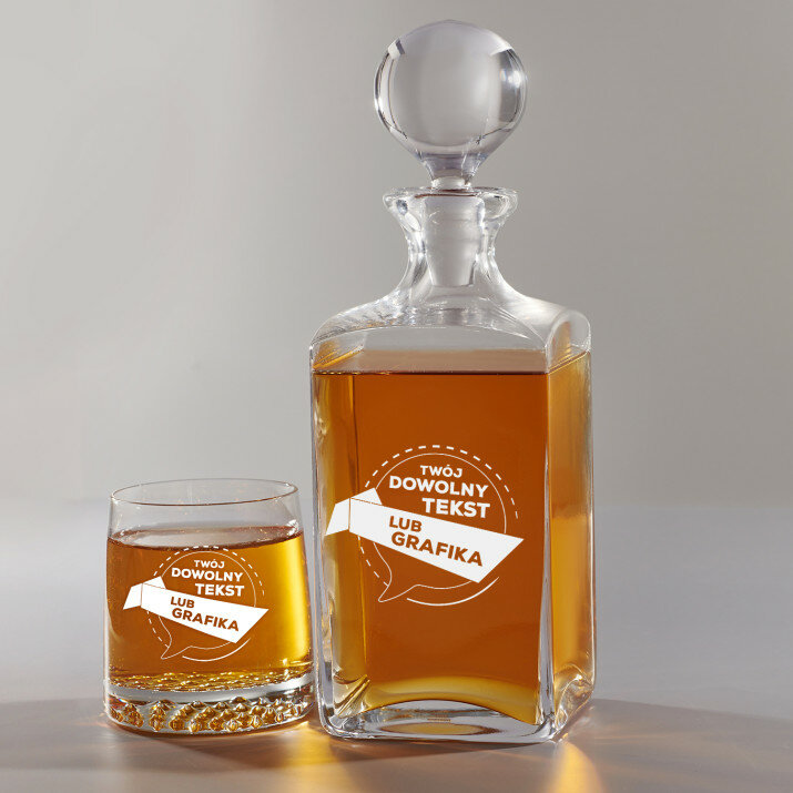 Projekt własny - Zestaw Grawerowana Karafka I Szklanki Do Whisky Projekt własny - Zestaw Grawerowana Karafka I Szklanki Do Whisky