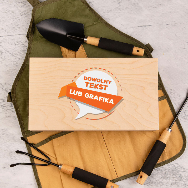 Projekt własny - Zestaw narzędzi ogrodowych w pudełku Projekt własny - Zestaw narzędzi ogrodowych w pudełku